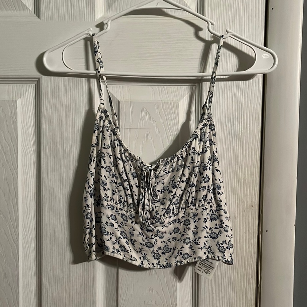 Hollister tank top, blue and white, size small
